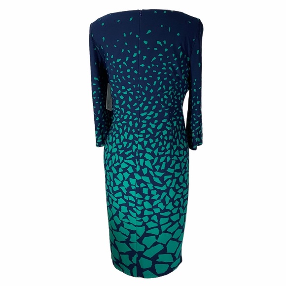 DAVID David Meister rouched wrap dress NWT size 10 - Picture 2 of 8